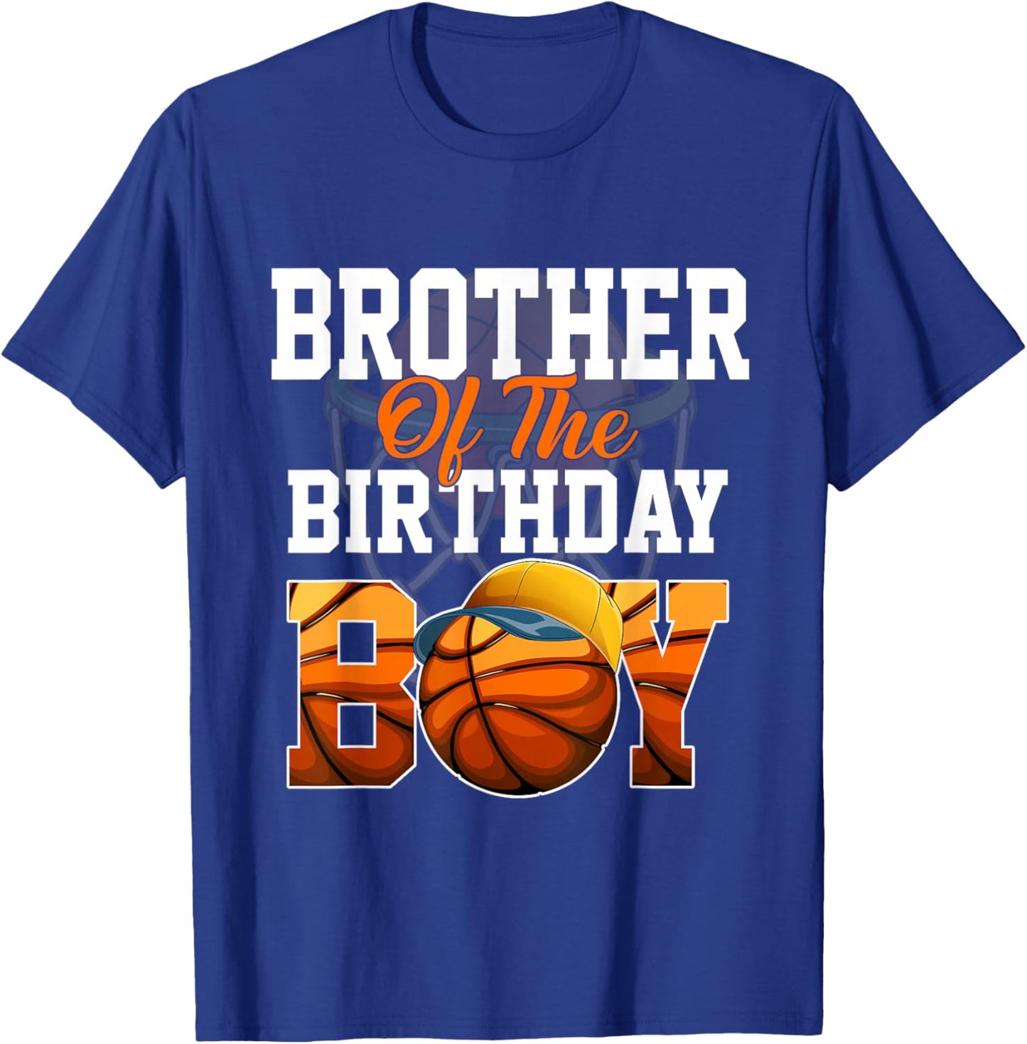 Family Baller B-day Party Brother Basketball Birthday Boy T-Shirt - T-Shirt | Royal