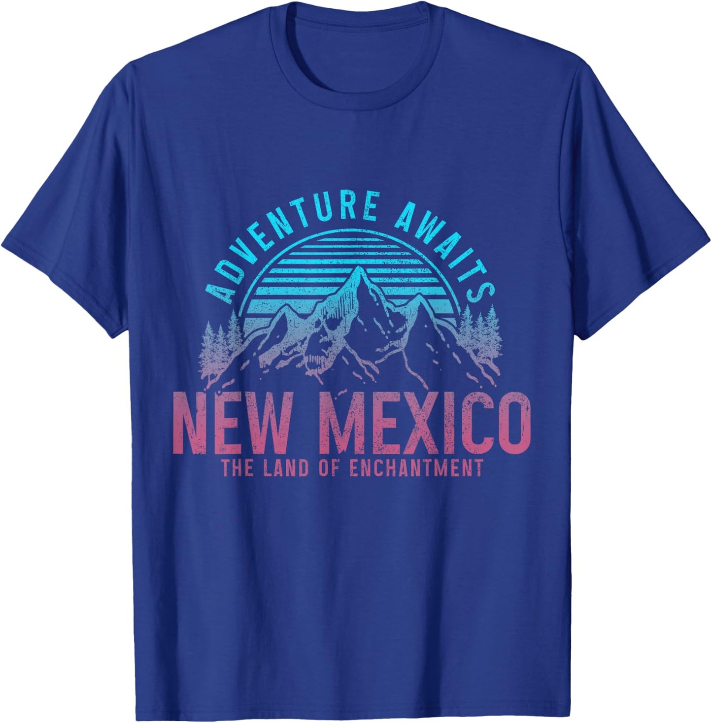 New Mexico The Land of Enchantment Vintage Mountains Hiking T-Shirt - T-Shirt | Royal