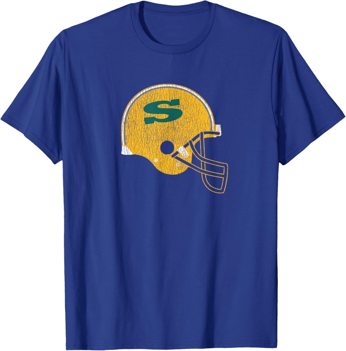 Siena College Throwback Football Helmet Vintage 80s T-Shirt - T-Shirt | Royal