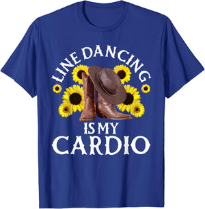 Line Dancing Art Men Country Dancing Rodeo Dancer T-Shirt - T-Shirt | Royal