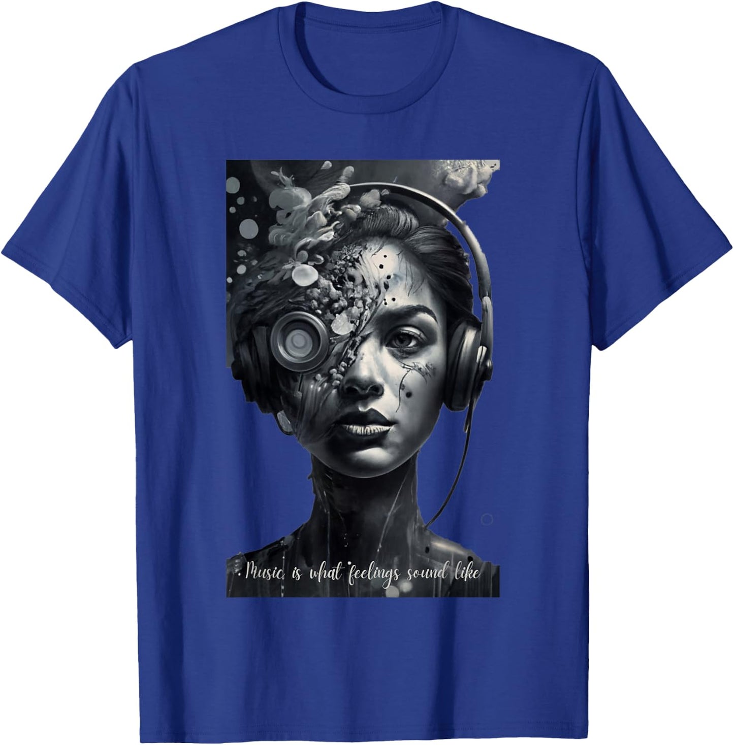 Music Is What Feelings Sound Like T-Shirt - T-Shirt | Royal