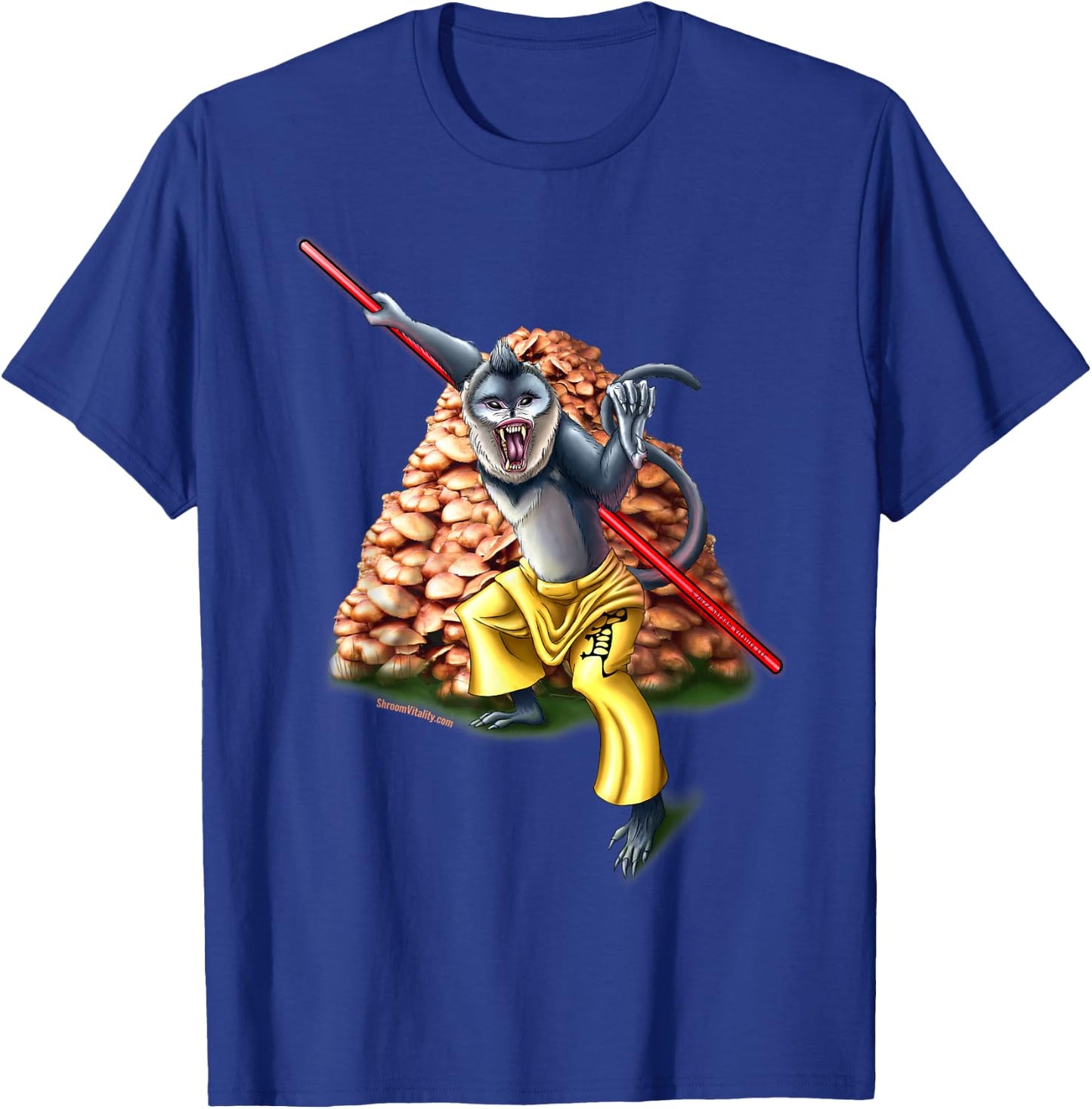 Yunnan Snob Nosed Monkey protecting his mushrooms Fungivore T-Shirt - T-Shirt | Royal