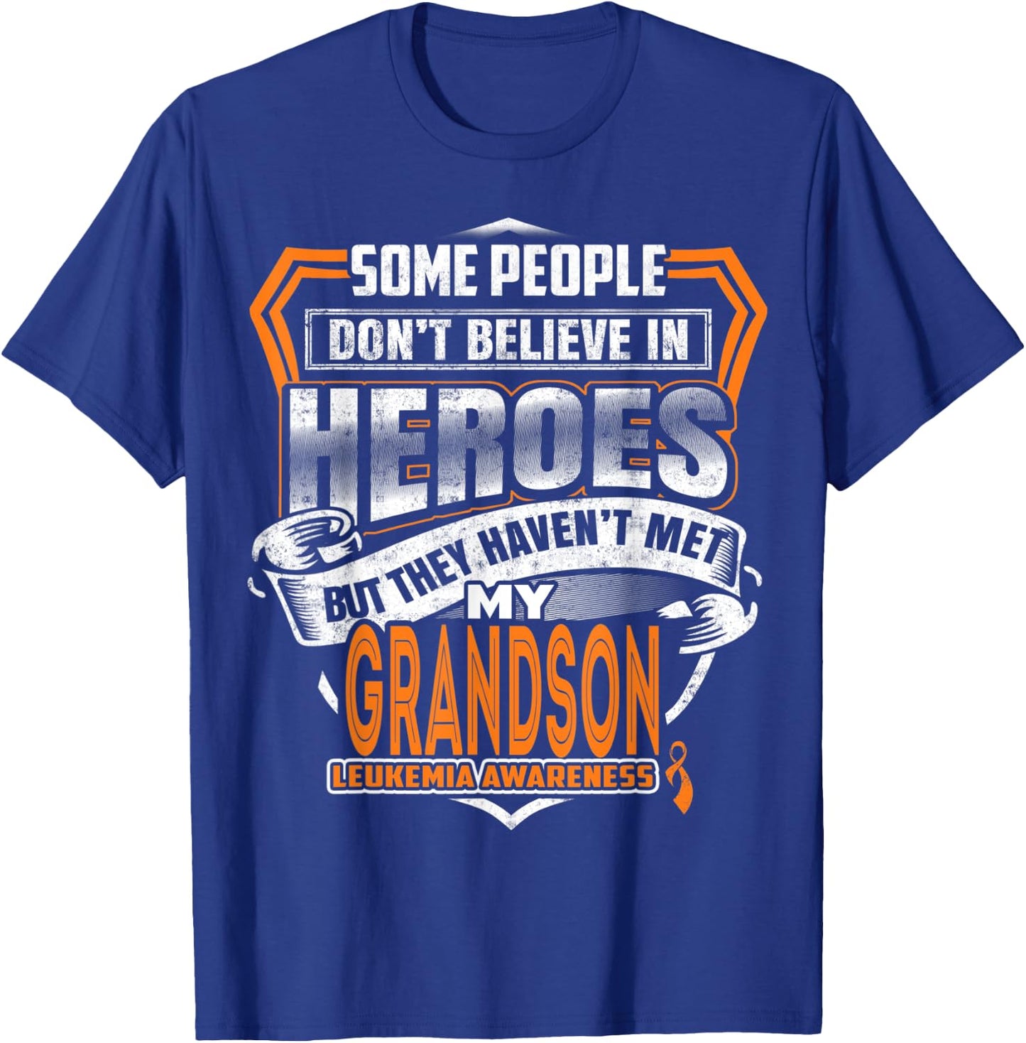 My Grandson's Fight is My Fight Leukemia Awareness T-Shirt - T-Shirt | Royal