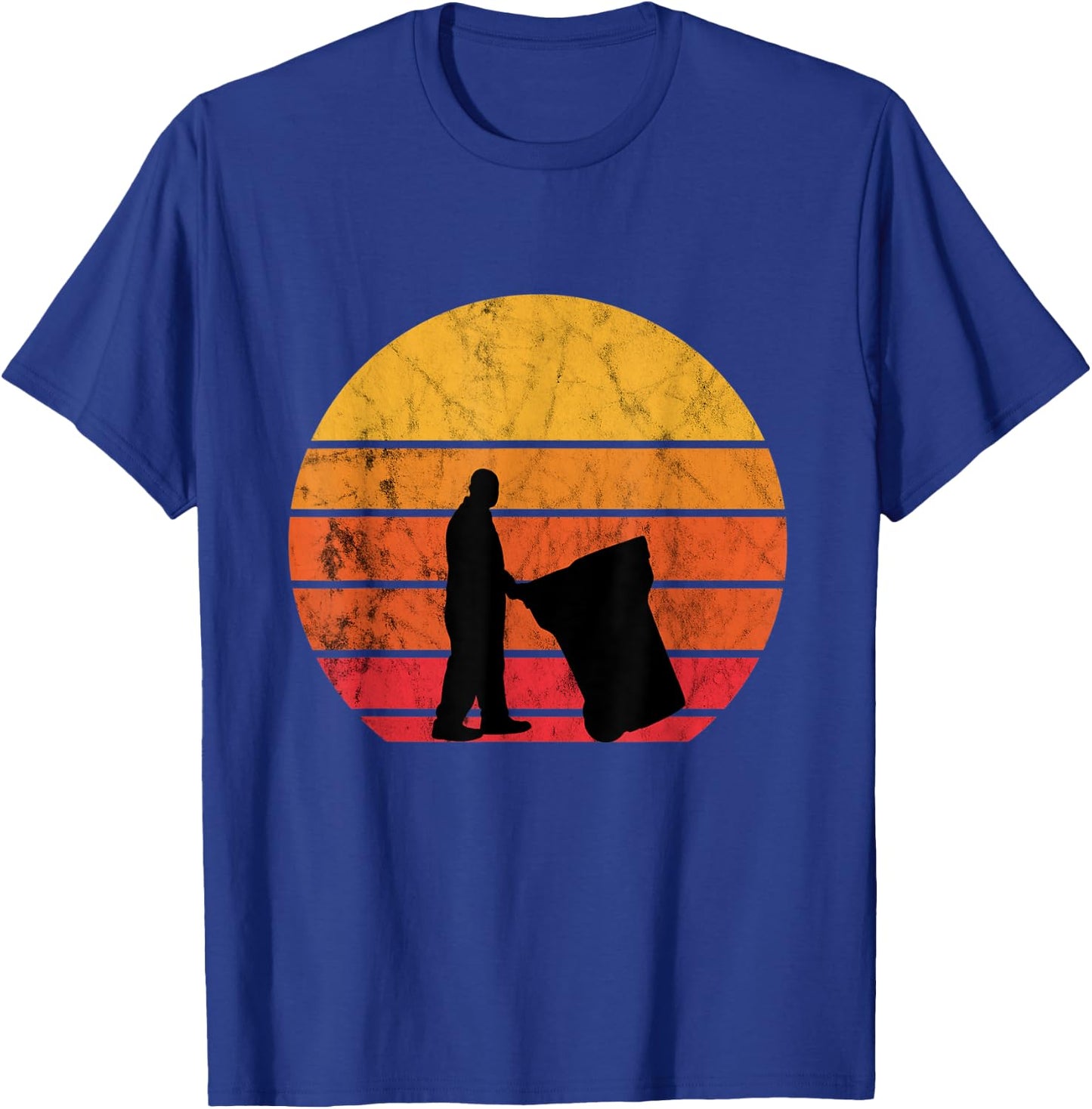 Garbage Man Trash Retro Vintage Sunset Garbage Truck T-Shirt - T-Shirt | Royal