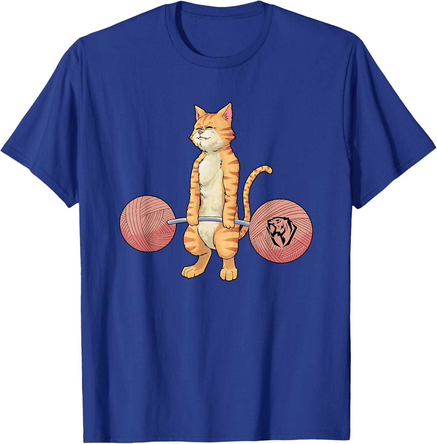 Deadlifting Tabby Cat Funny Women T-Shirt - T-Shirt | Royal