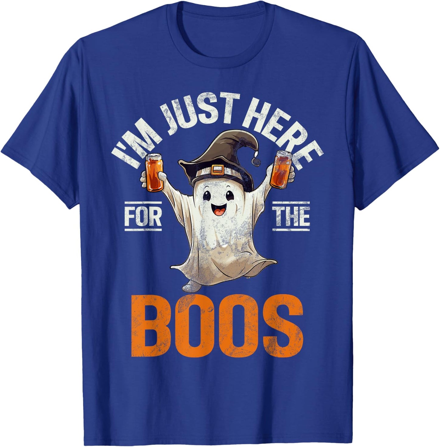 Just Here For The Boos Halloween Costume Funny Halloween T-Shirt - T-Shirt | Royal
