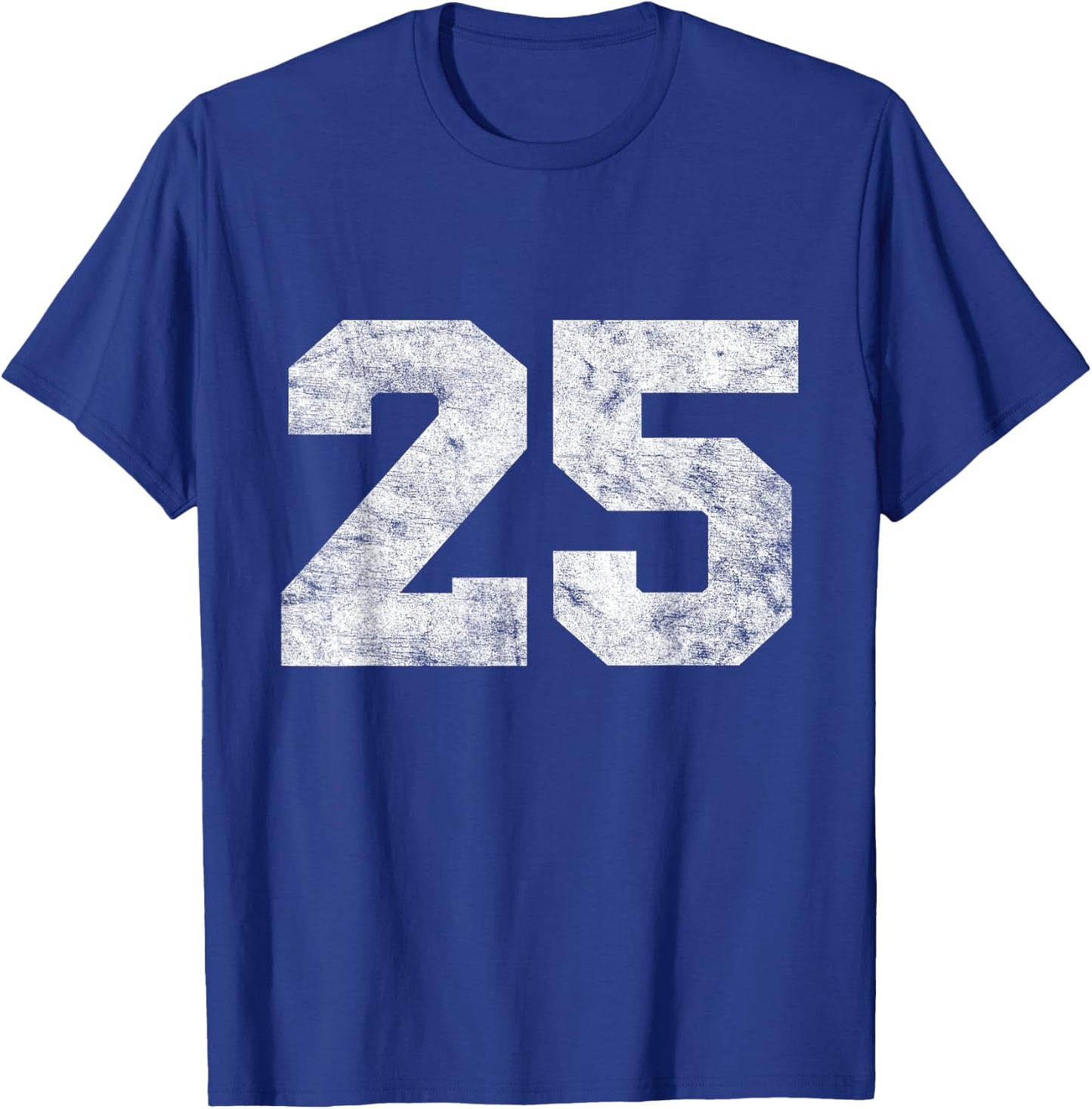 Vintage Lucky Number 25 Birthday Sports Player Team Athlete T-Shirt - T-Shirt | Royal