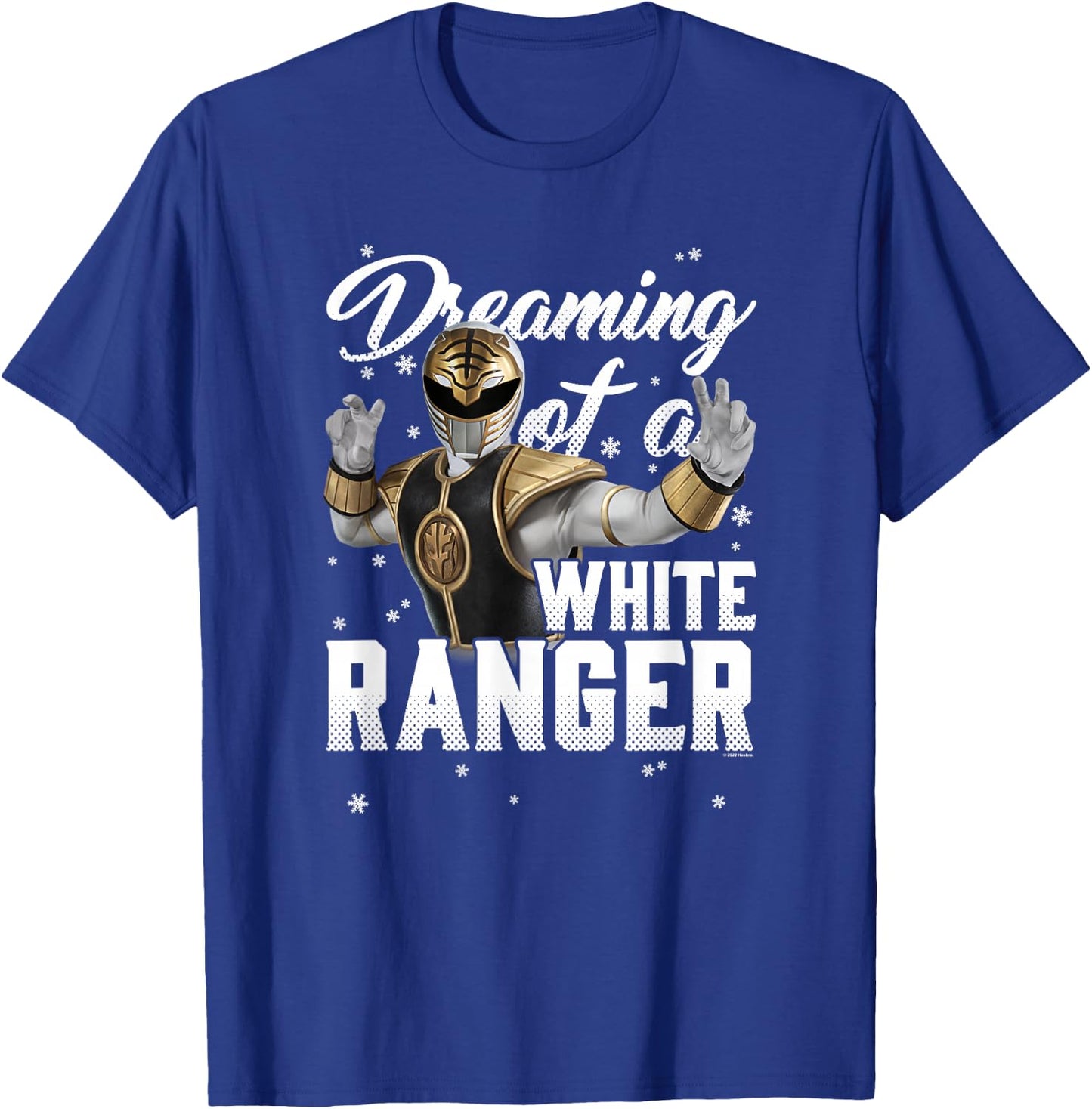 Power Rangers Christmas Dreaming of A White Ranger T-Shirt - T-Shirt | Royal