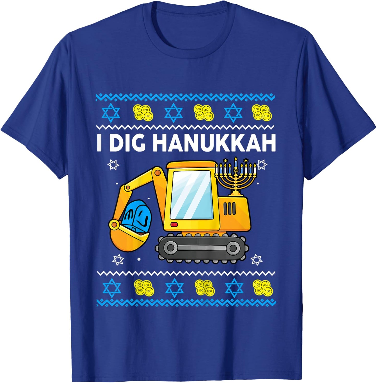 Kids I Dig Hanukkah-Shirt Happy Chanukah Funny Jewish Boy Toddler T-Shirt - T-Shirt | Royal