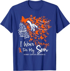 I Wear Orange For My Son Kidney Cancer Awareness Month T-Shirt - T-Shirt | Royal