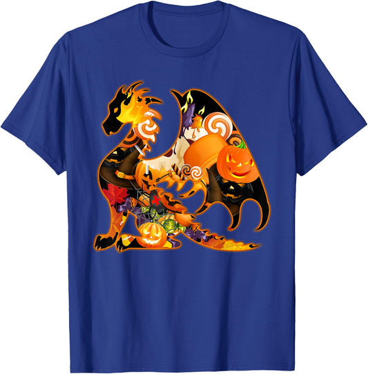 Dragon Halloween Costume Dragon Pumpkin Fall T-Shirt - T-Shirt | Royal