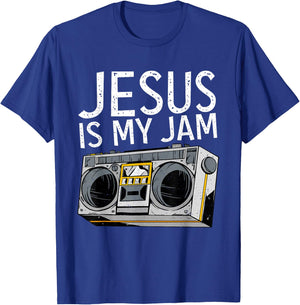 Jesus is my jam God Religious T-Shirt - T-Shirt | Royal
