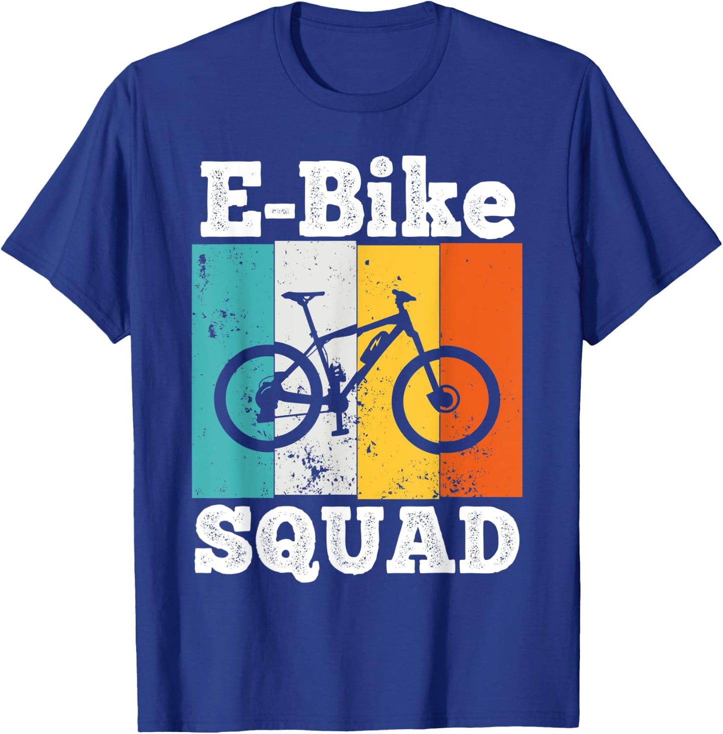 E-Bike Squad Shirt EBike Team E-Biking Retro E-Bike T-Shirt - T-Shirt | Royal
