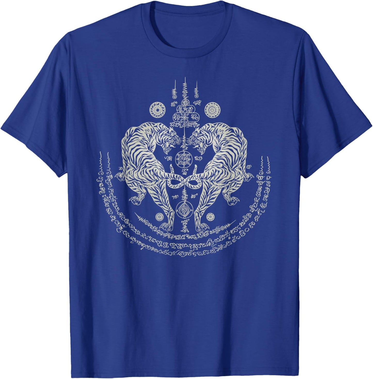 Thai Tattoo Twin Tiger Sak Yant Muay Thai Thailand Graphic T-Shirt - T-Shirt | Royal
