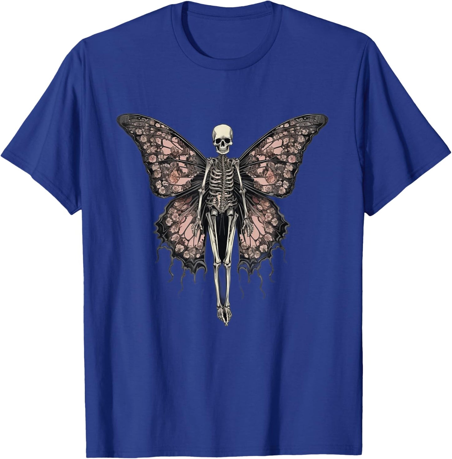 Butterfly Fairy Grunge Fairycore Aesthetic Skeleton Goth T-Shirt - T-Shirt | Royal