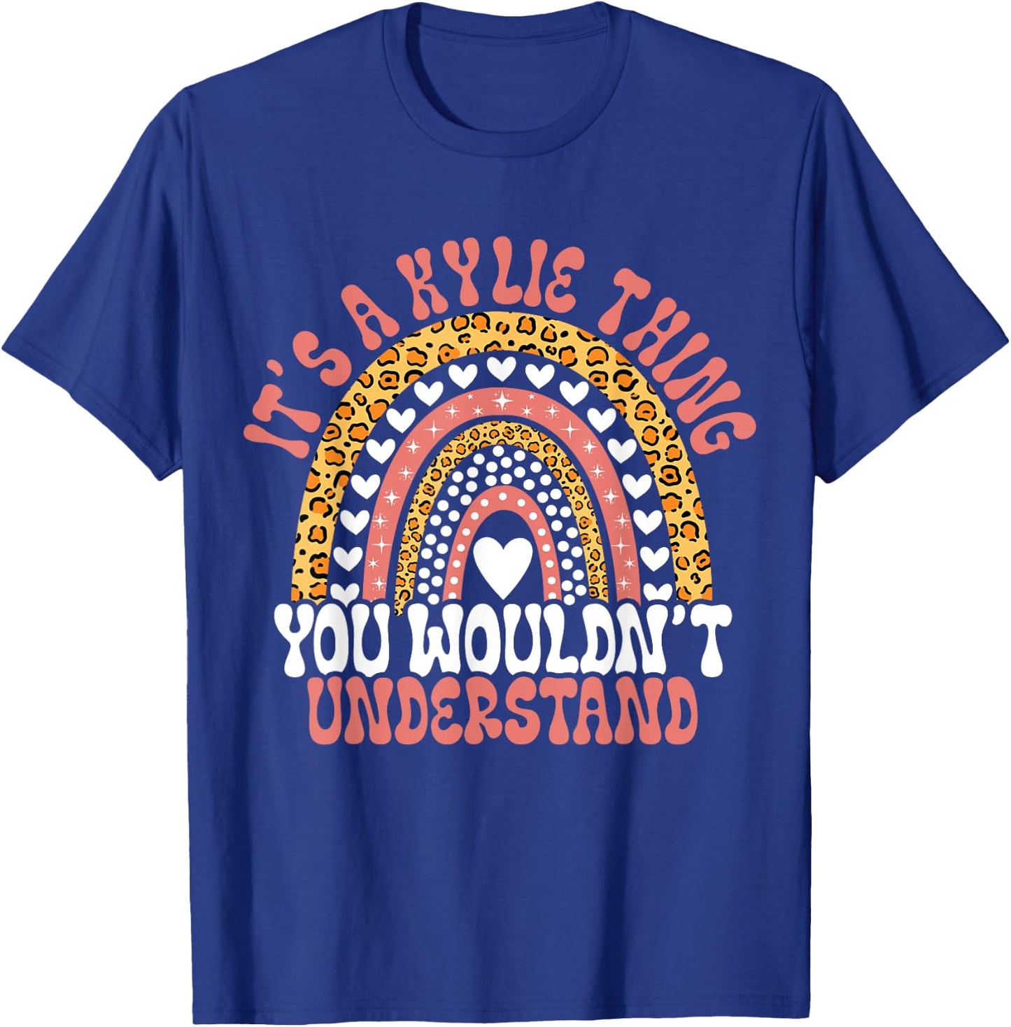 Funny Kylie Name Leopard Funny Kylie Birthday Quote Kylie T-Shirt - T-Shirt | Royal