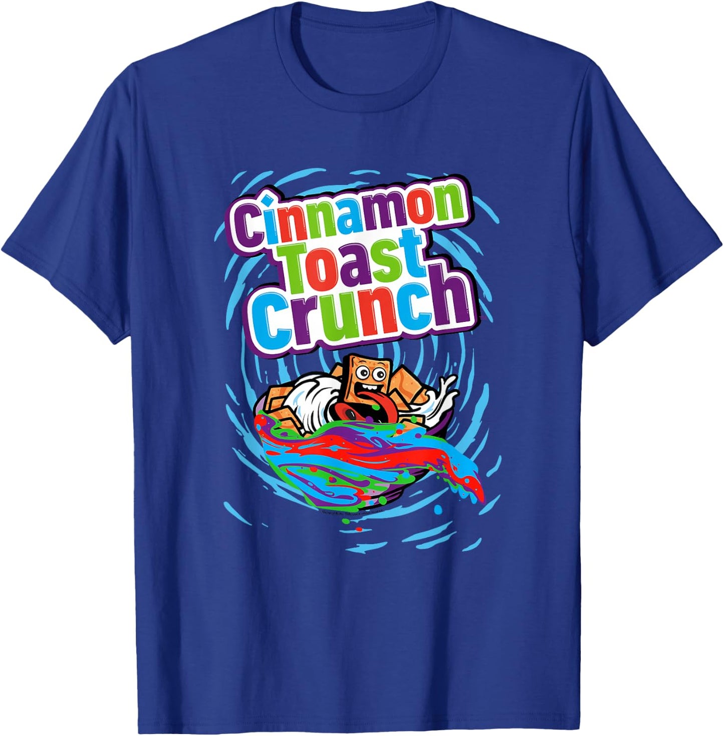 Cinnamon Toast Crunch Surfing Breakfast Cereal Color Logo T-Shirt - T-Shirt | Royal