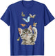 cute Kitty cat playing butterflies for lover cats kitten T-Shirt - T-Shirt | Royal