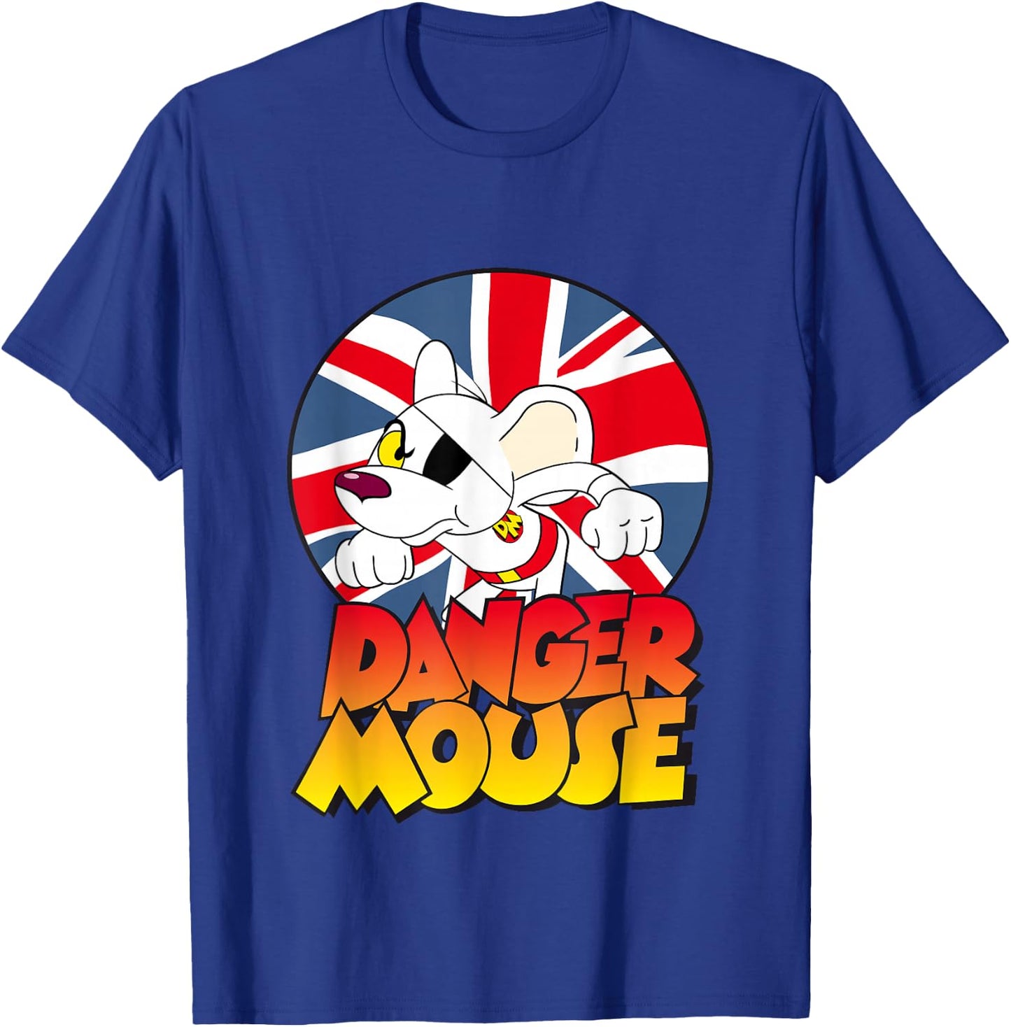 Danger Mouse Union Jack Circle T-Shirt - T-Shirt | Royal