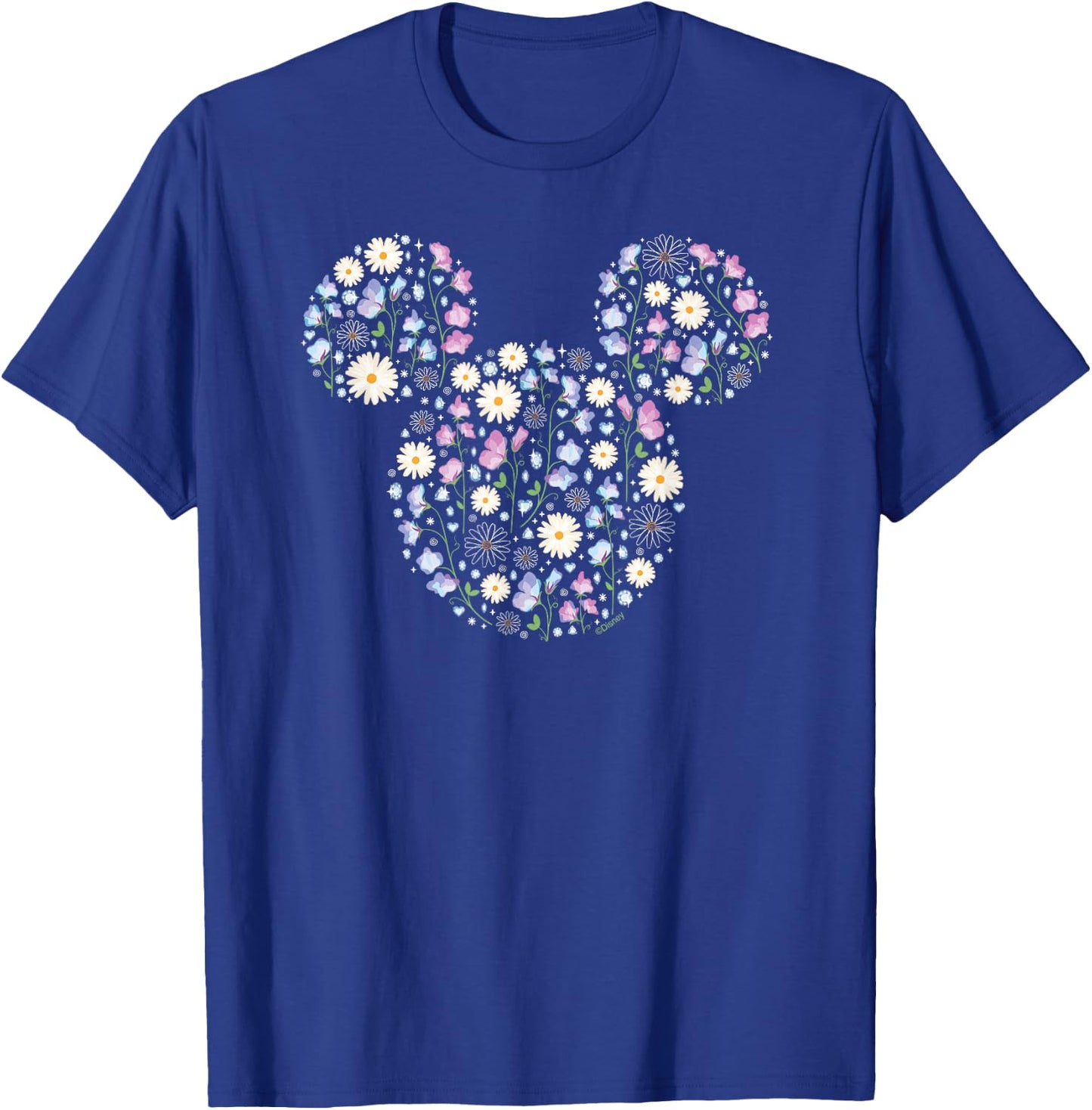 Disney Mickey Mouse April Birth Month Birthstone & Flowers T-Shirt - T-Shirt | Royal