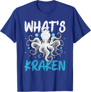 Whats Kraken Squid Octopus Kraken Mythical Sea Creature T-Shirt - T-Shirt | Royal