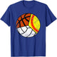 Softball Volleyball Basketball Player Funny Ball Sport T-Shirt - T-Shirt | Royal