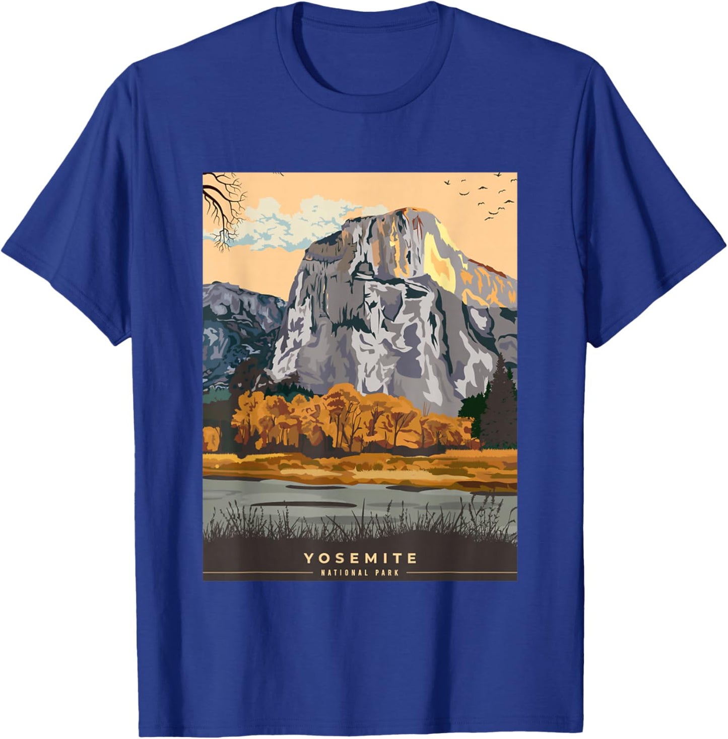 Yosemite National Park - Retro / Throwback Design - Classic T-Shirt - T-Shirt | Royal
