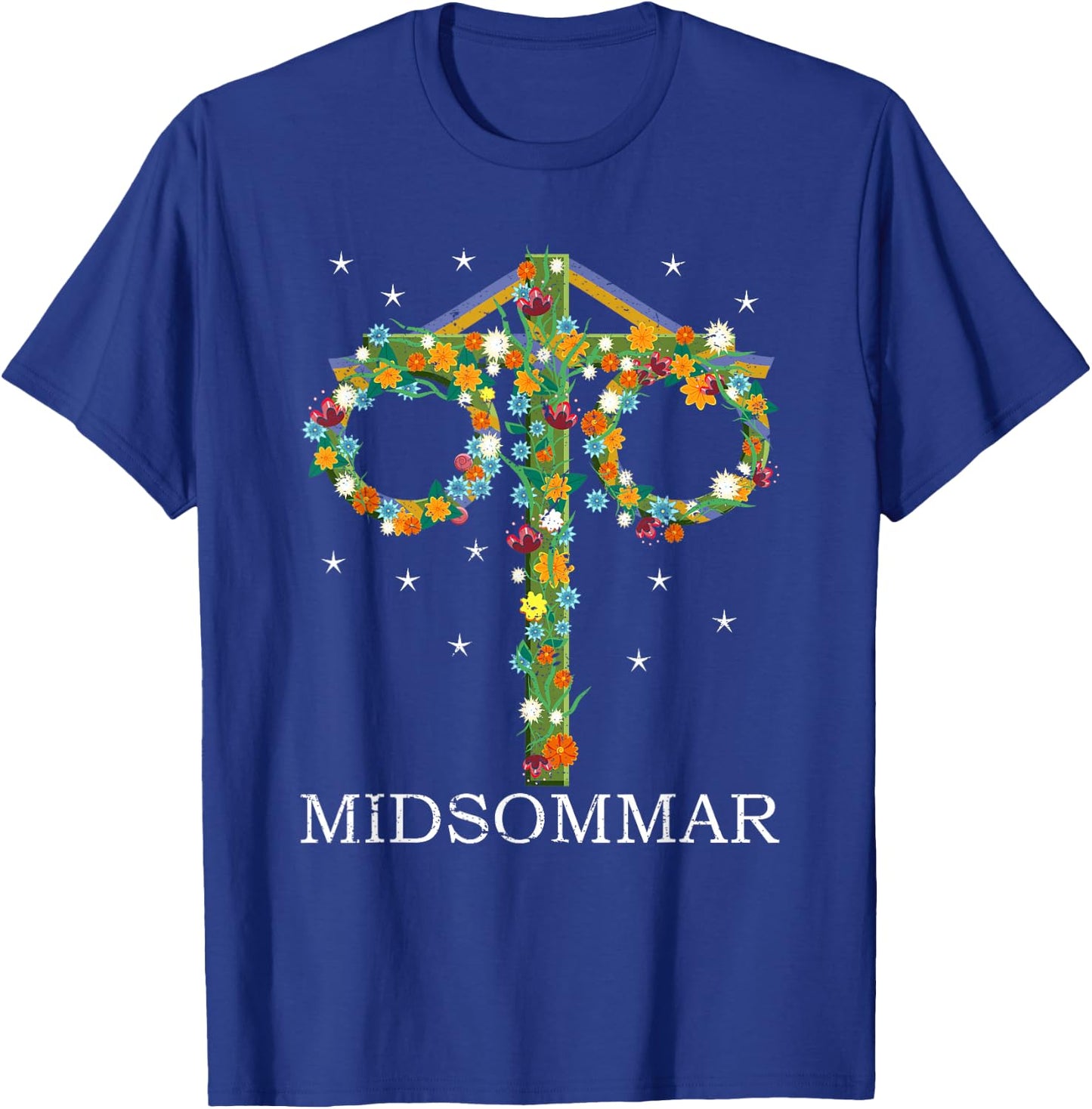 Midsommar Maypole Sweden Swedish Festival Summer Solstice T-Shirt - T-Shirt | Royal