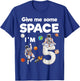 Outer Space Astronaut Planets Five Year Old 5th Birthday T-Shirt - T-Shirt | Royal