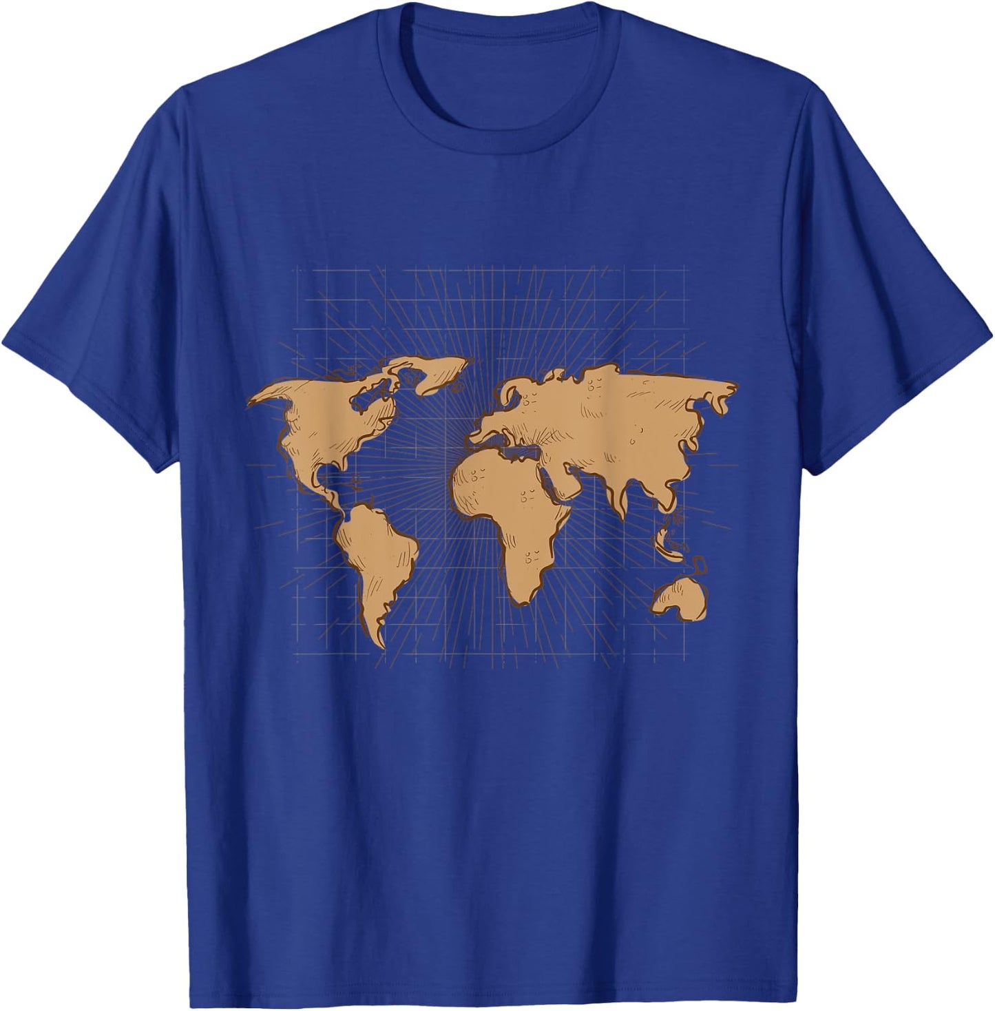 Travelling Traveler Country World Map T-Shirt - T-Shirt | Royal