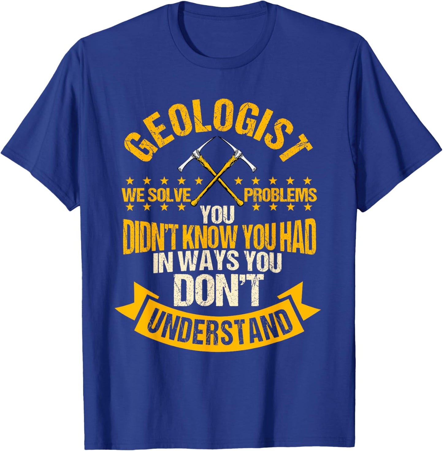 Geologist Earth Scientist Mineral Rock Collector T-Shirt - T-Shirt | Royal