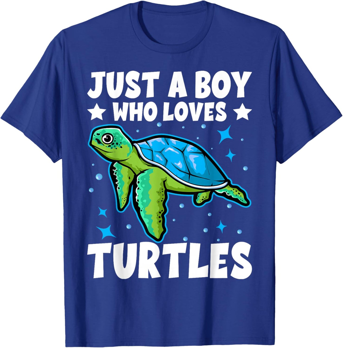 Just A Boy Who Loves Turtles Lover Gifts Sea Ocean Turtle T-Shirt - T-Shirt | Royal