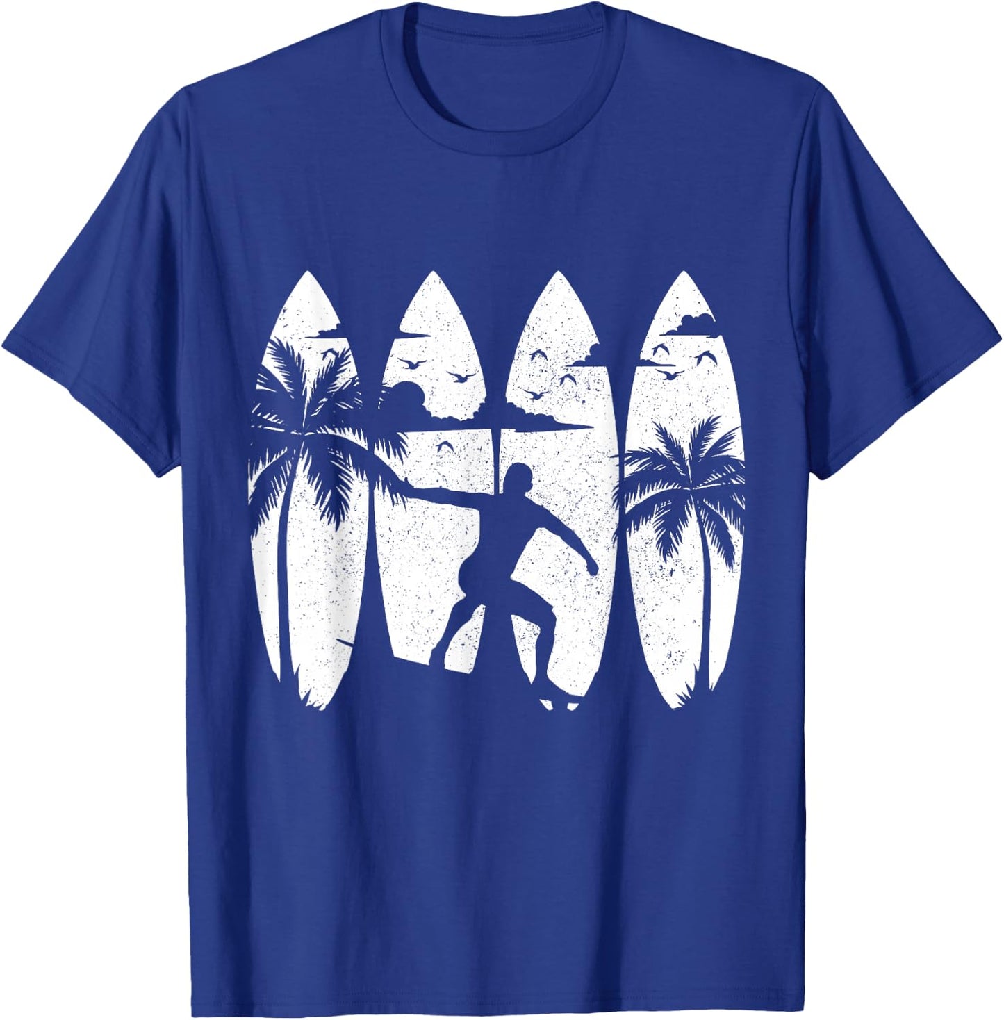 Surfer Surfboard Vintage Surfing Beach Summer Surf T-Shirt - T-Shirt | Royal