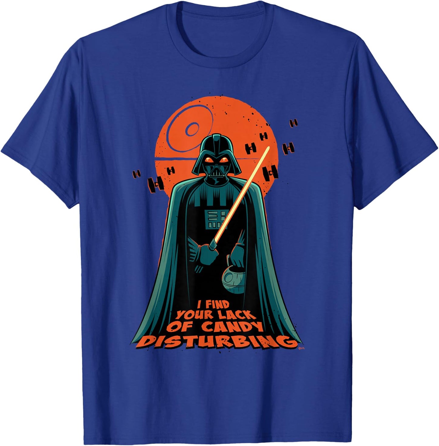 Star Wars Darth Vader Halloween Lack of Candy Disturbing T-Shirt - T-Shirt | Royal