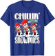 Chillin' with My Snowmies Funny Dabbing Soccer Snowman T-Shirt - T-Shirt | Royal