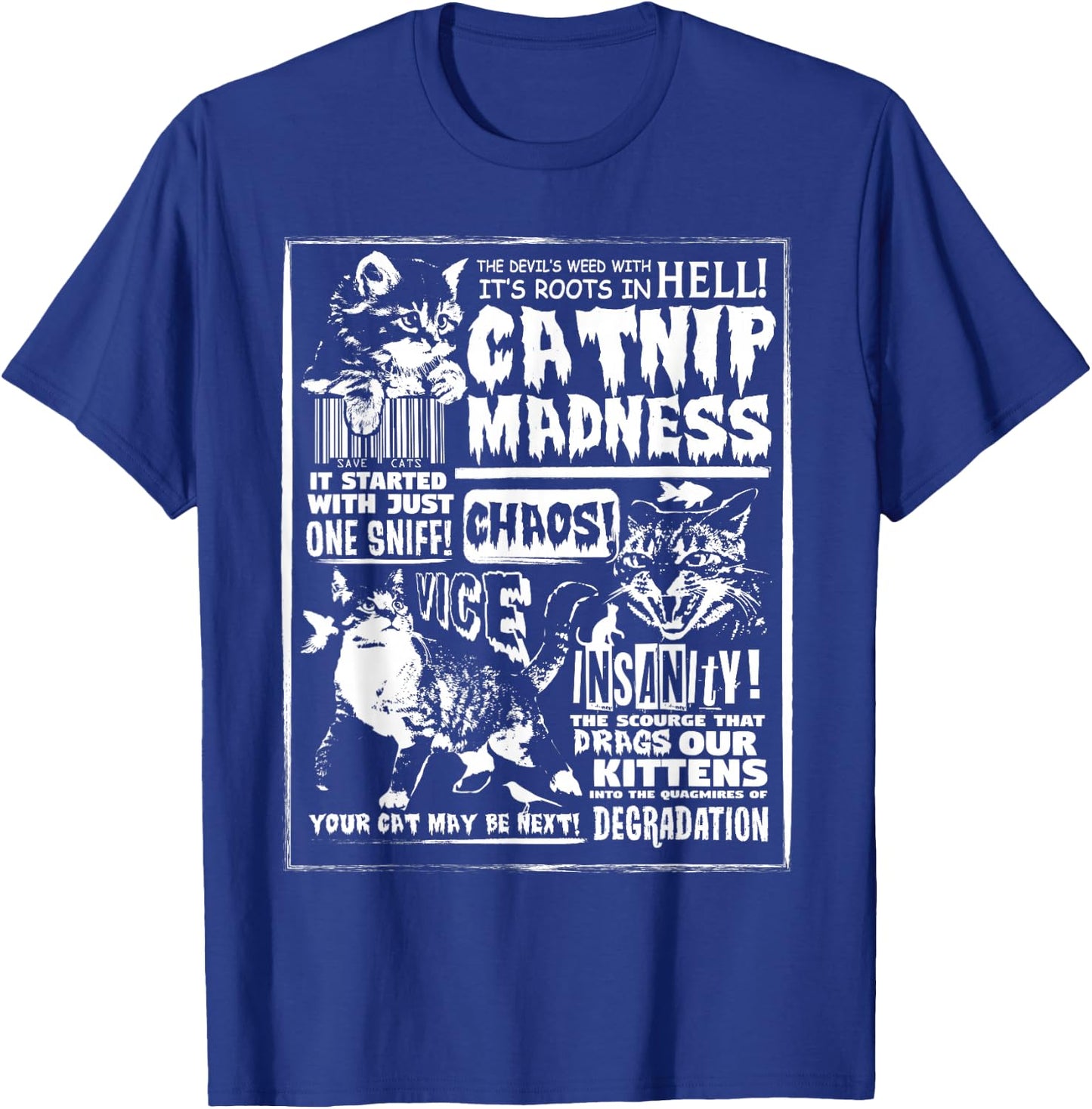 Catnip Madness Cute Kitten Cat Lover Gift Cat Owners T-Shirt - T-Shirt | Royal