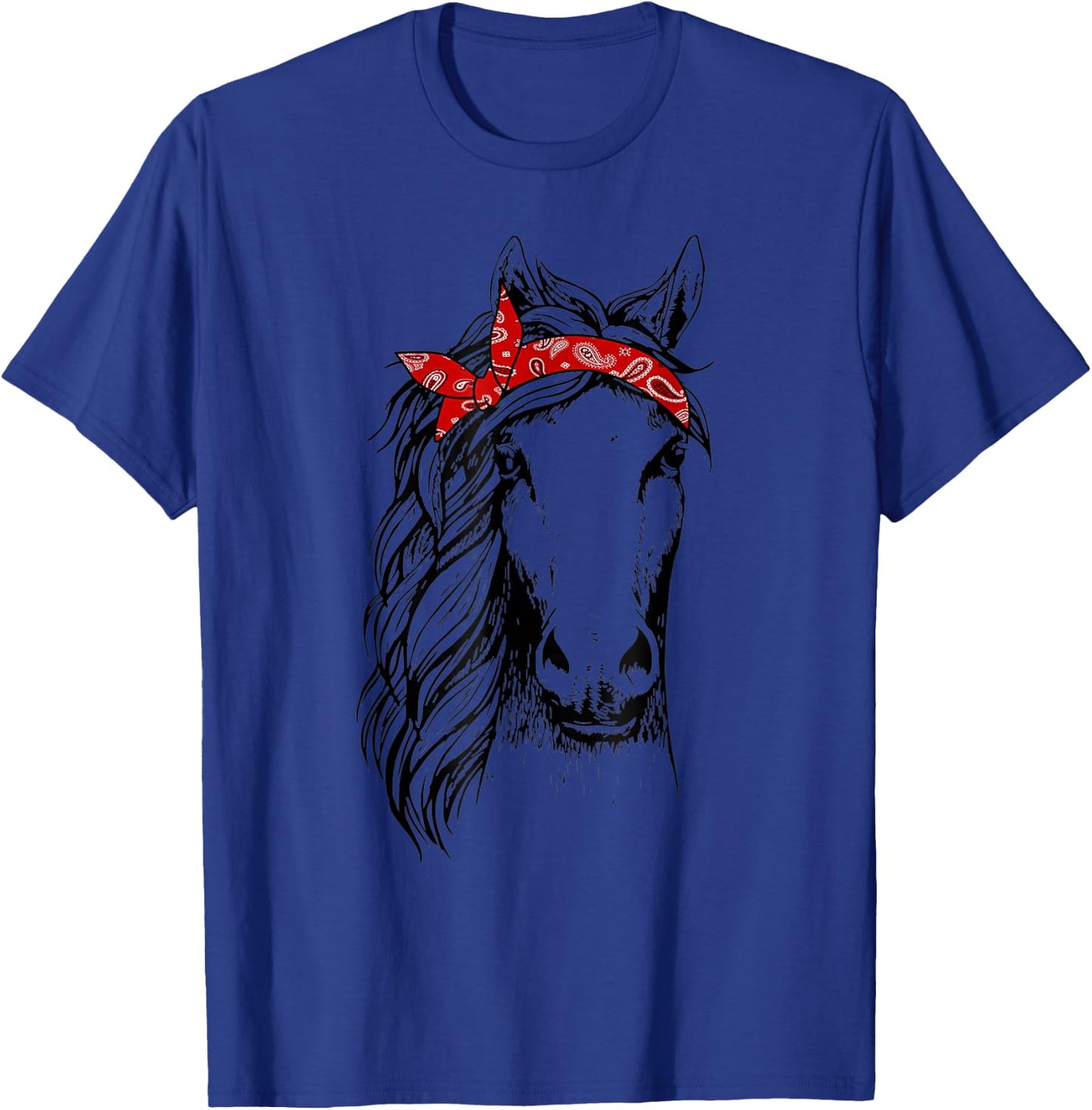 Horse Bandana for Horseback Riding Horse Lover T-Shirt - T-Shirt | Royal