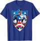 Marvel Captain America Steve Rogers and Sam Wilson on Shield T-Shirt - T-Shirt | Royal