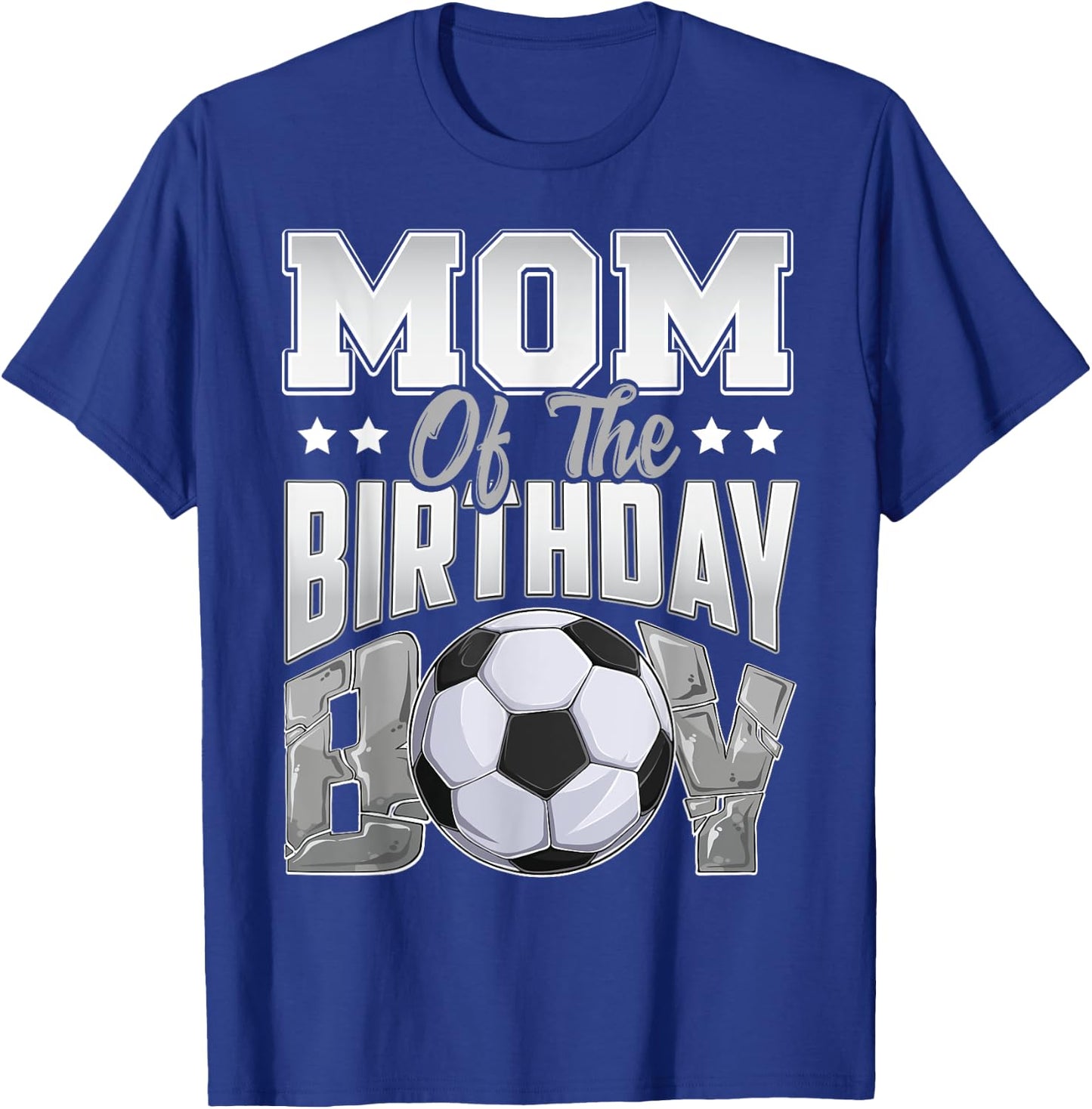 Mom Soccer birthday Boy Family Baller b-day Party T-Shirt - T-Shirt | Royal