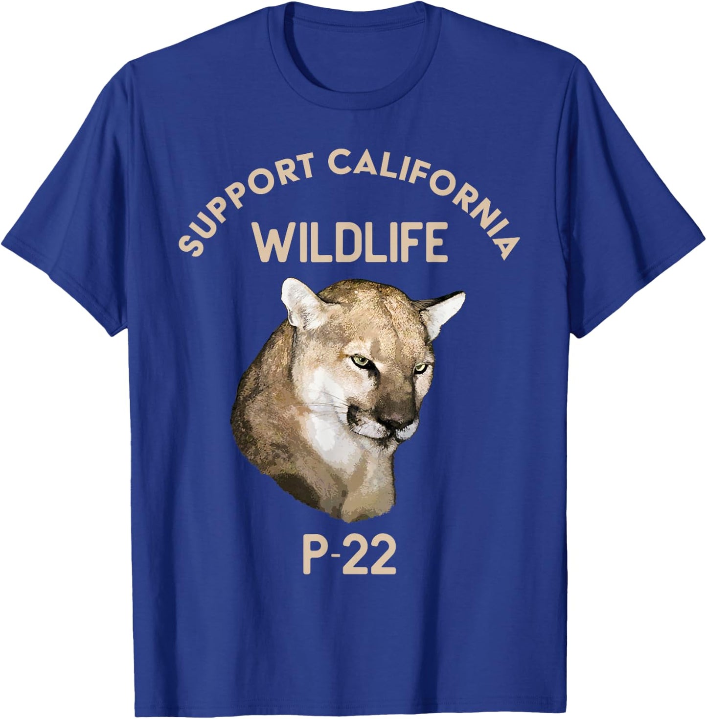 P-22 Mountain Lion Support California Wildlife T-Shirt - T-Shirt | Royal