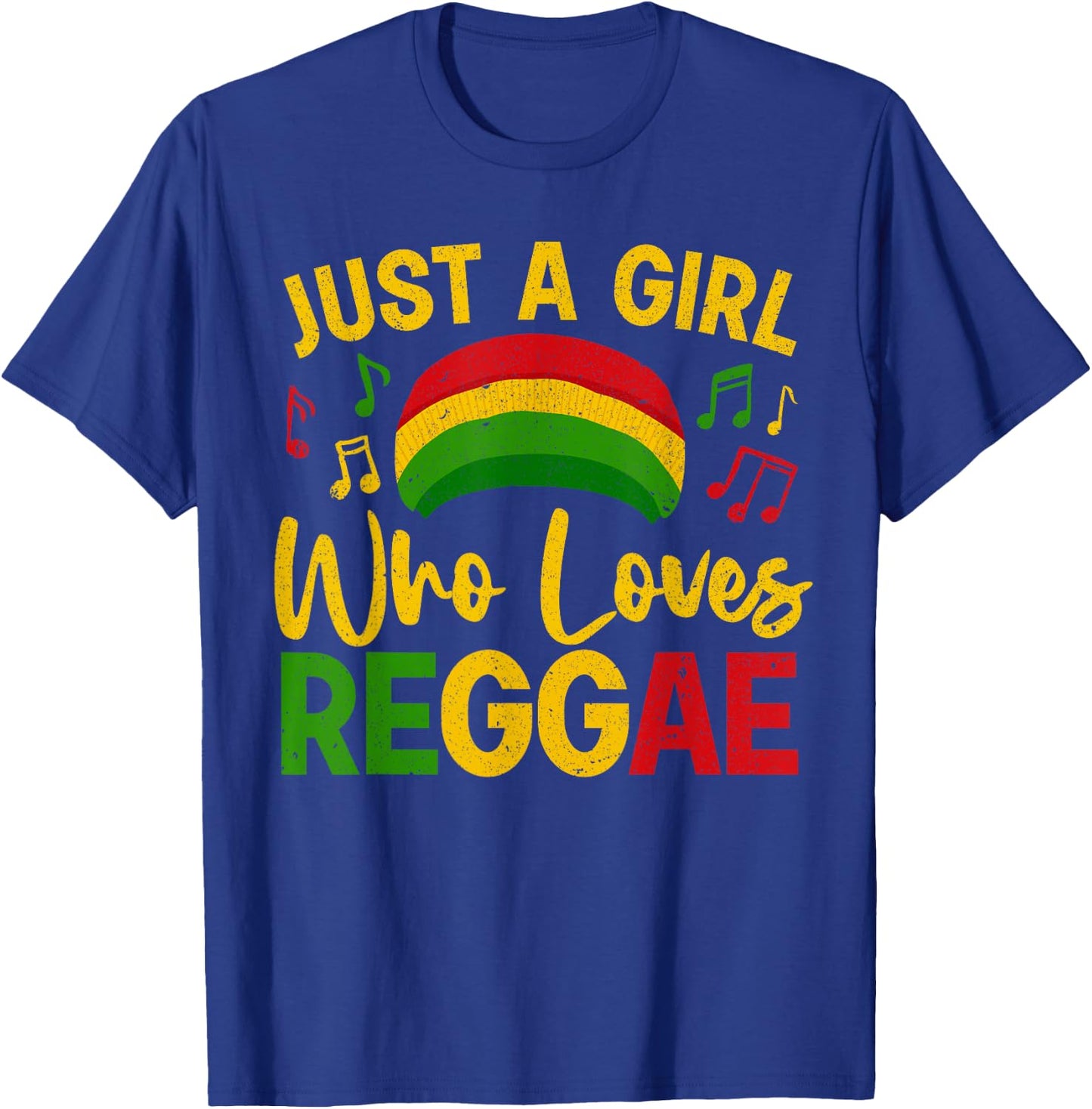 Cool Reggae For Girls Women Rasta Jamaican Music Rastafari T-Shirt - T-Shirt | Royal