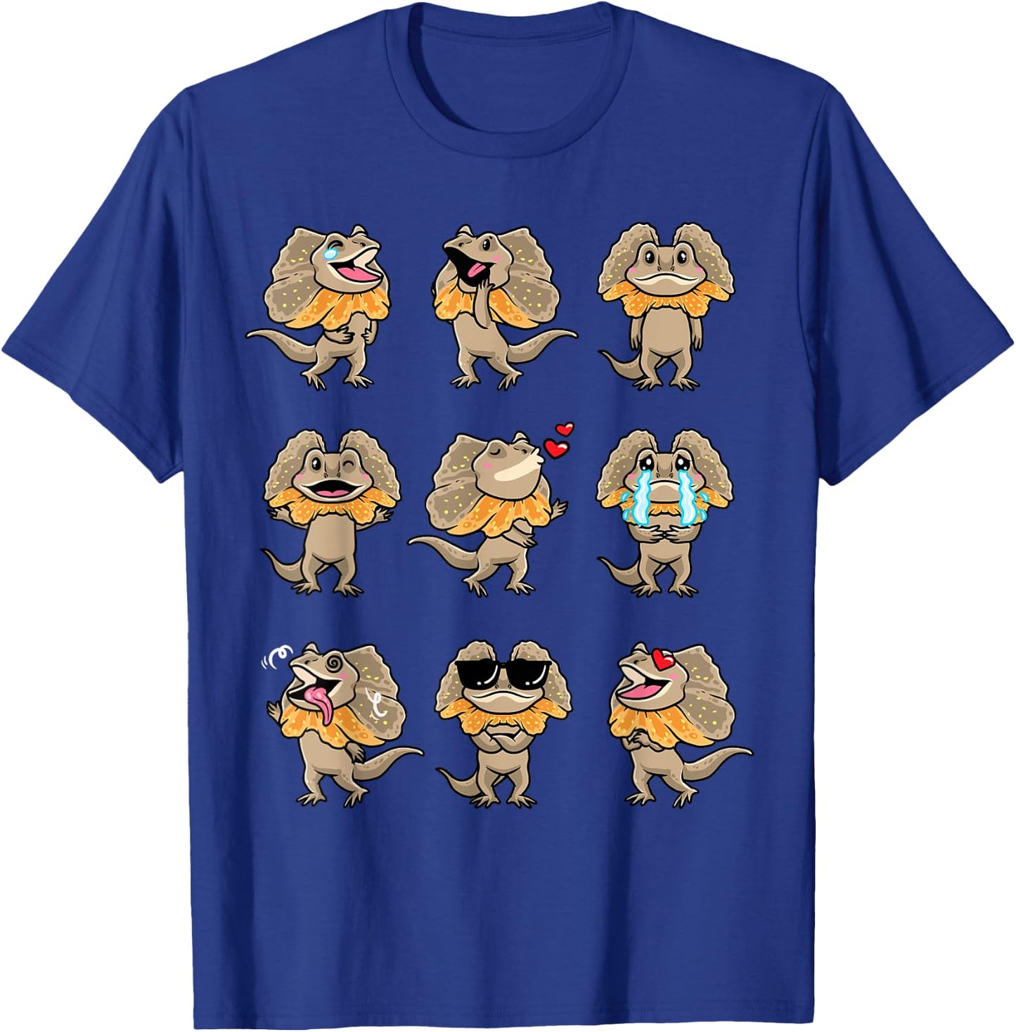 Frilled Dragon Frill-Necked Lizard Cute Design Reptile T-Shirt - T-Shirt | Royal