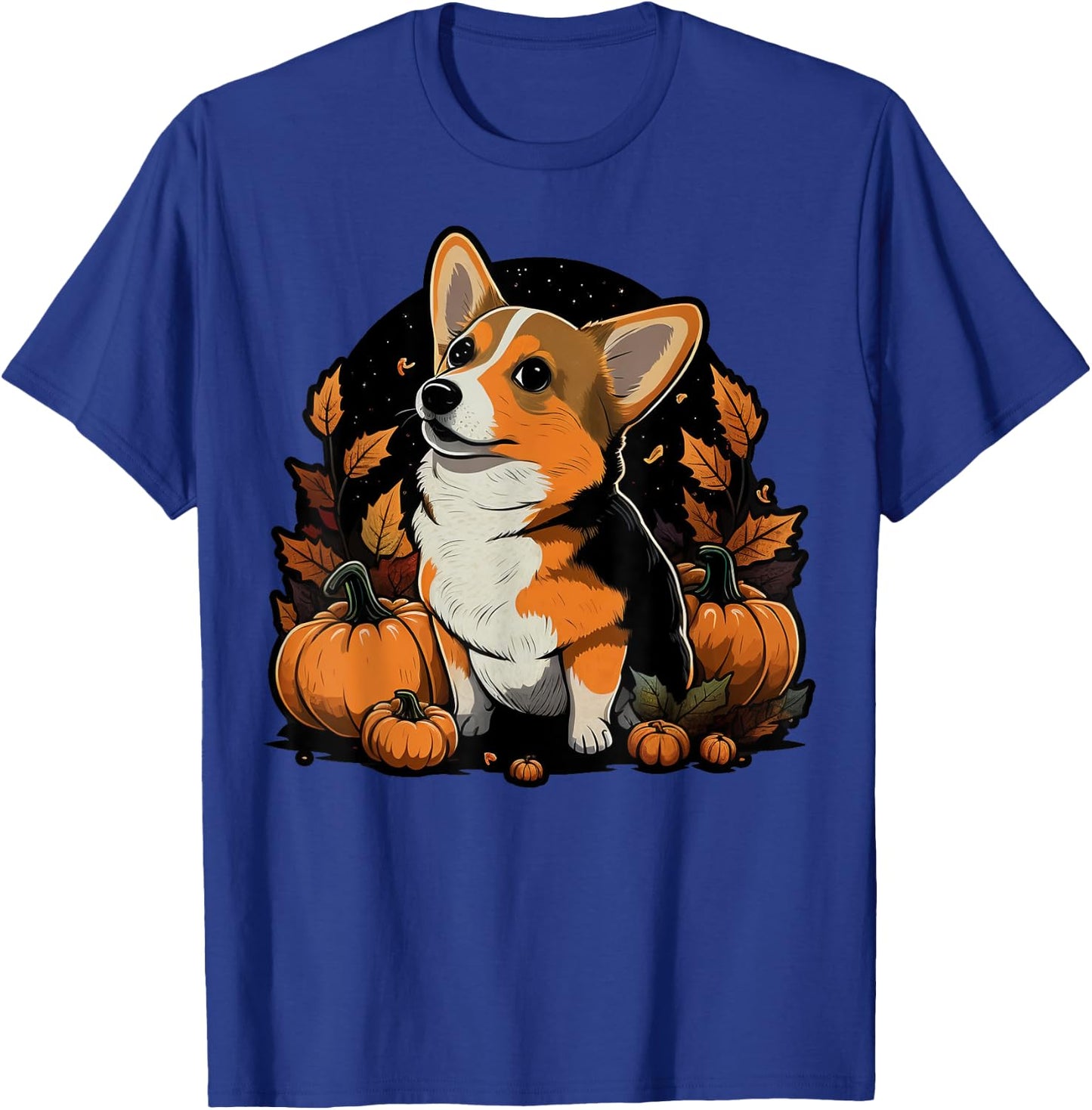 Pumpkin Welsh Corgi costume on Welsh Corgi Halloween T-Shirt - T-Shirt | Royal