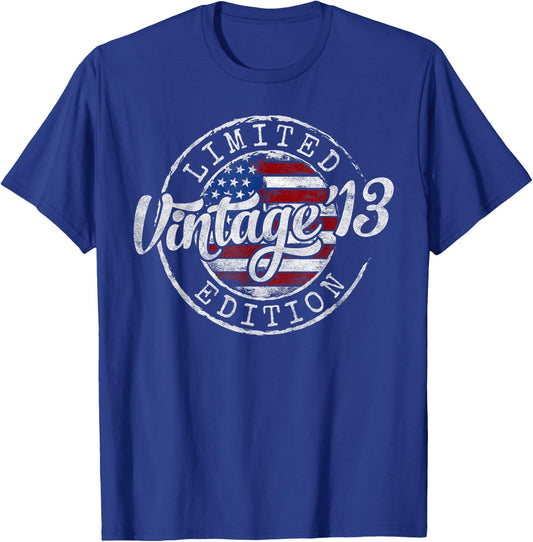 Vintage 2013 12th Birthday Gifts for Boy Girl 12 Year Old T-Shirt - T-Shirt | Royal
