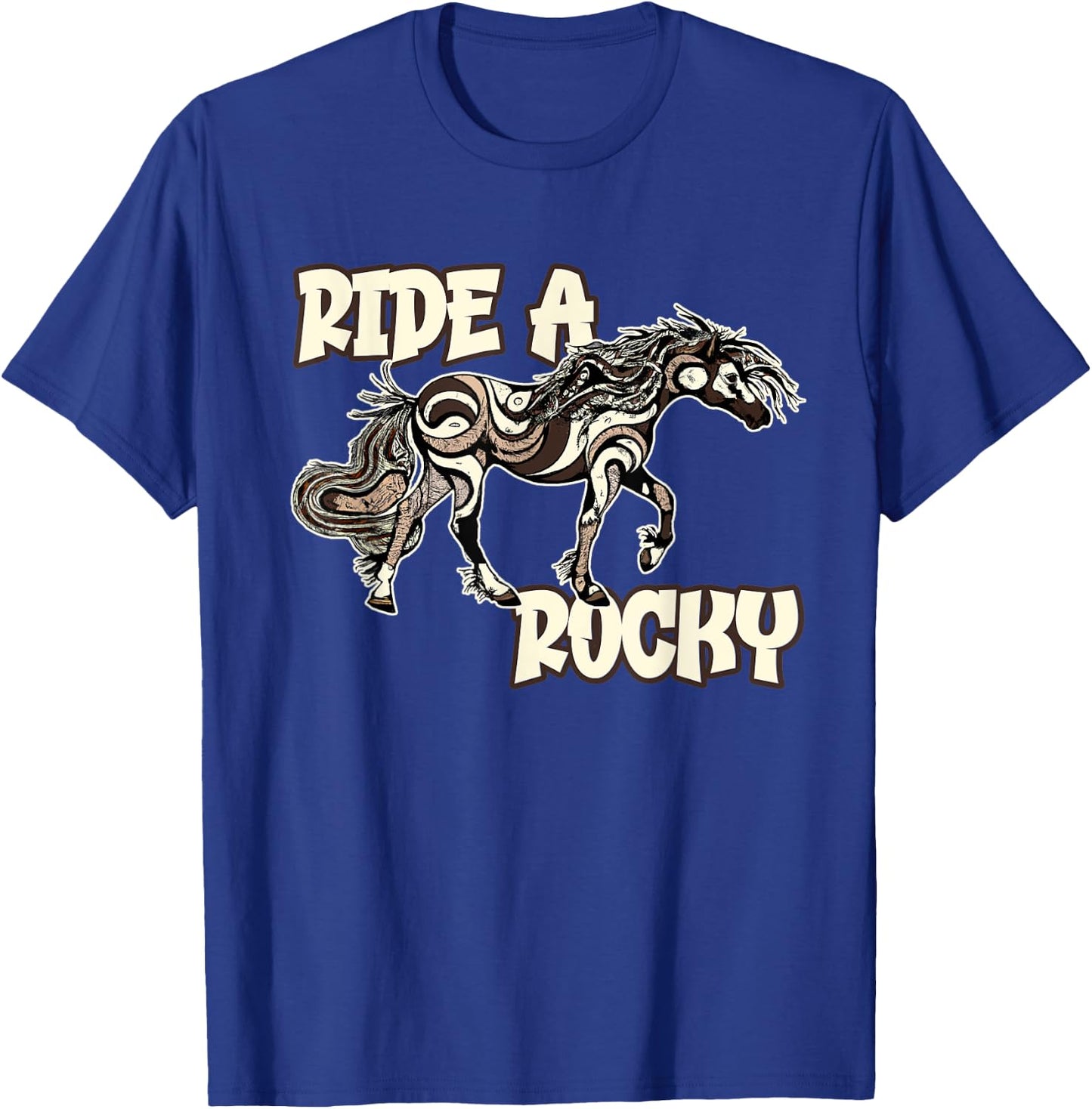 Rocky Mountain Beauty: Cute Swirl Design For Gaited Horses T-Shirt - T-Shirt | Royal