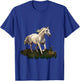 White horse style realistic painting on a meadow T-Shirt - T-Shirt | Royal