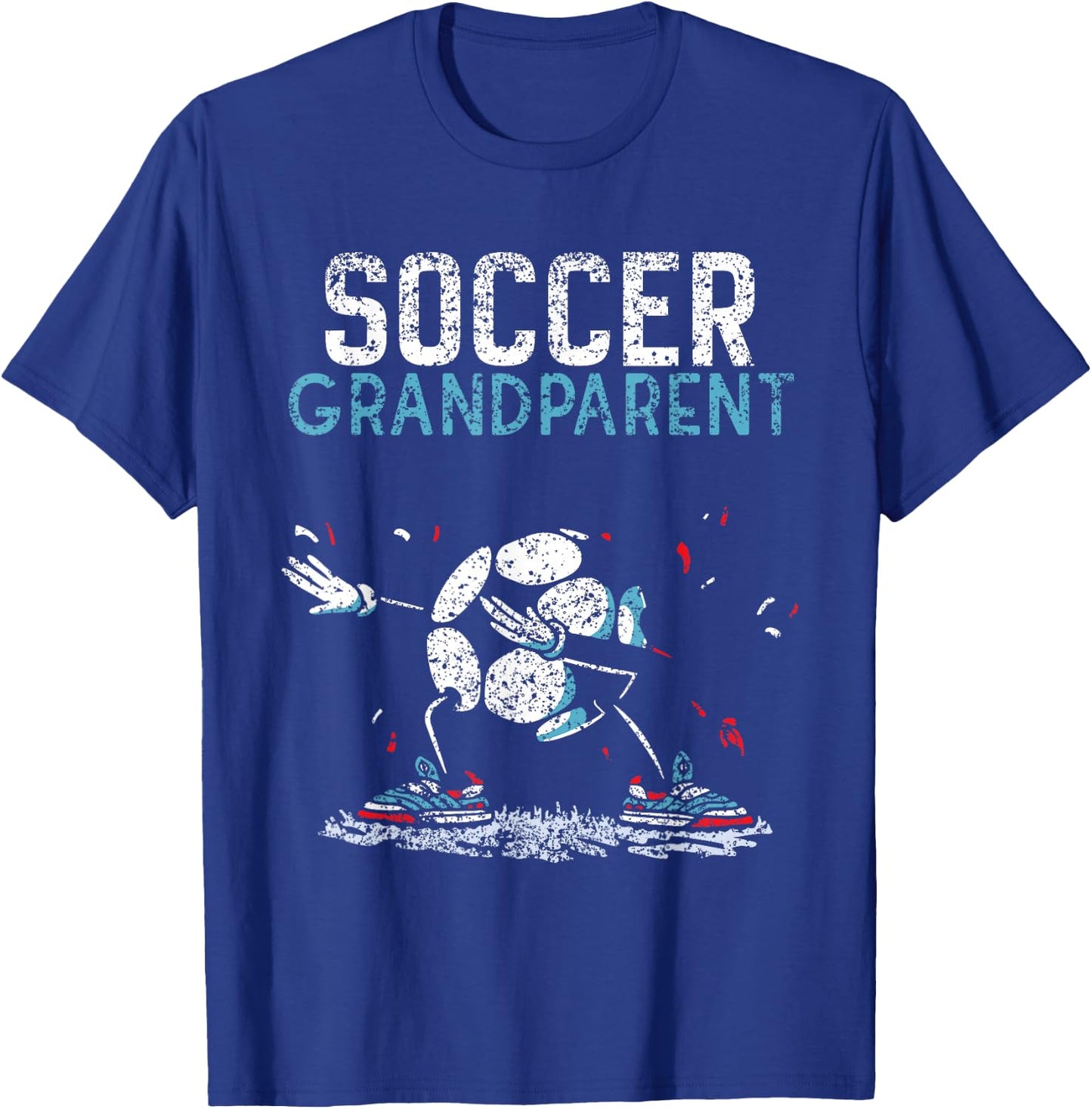 Soccer Grandparent Game Match Football Player T-Shirt - T-Shirt | Royal