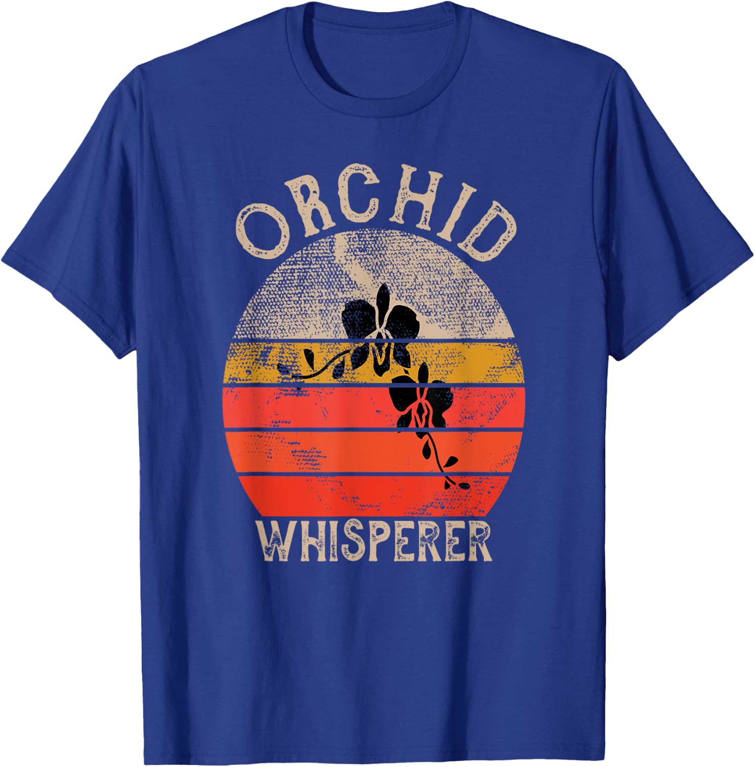 Retro Orchid Whisperer Funny Orchids Flower Lover Gardener T-Shirt - T-Shirt | Royal
