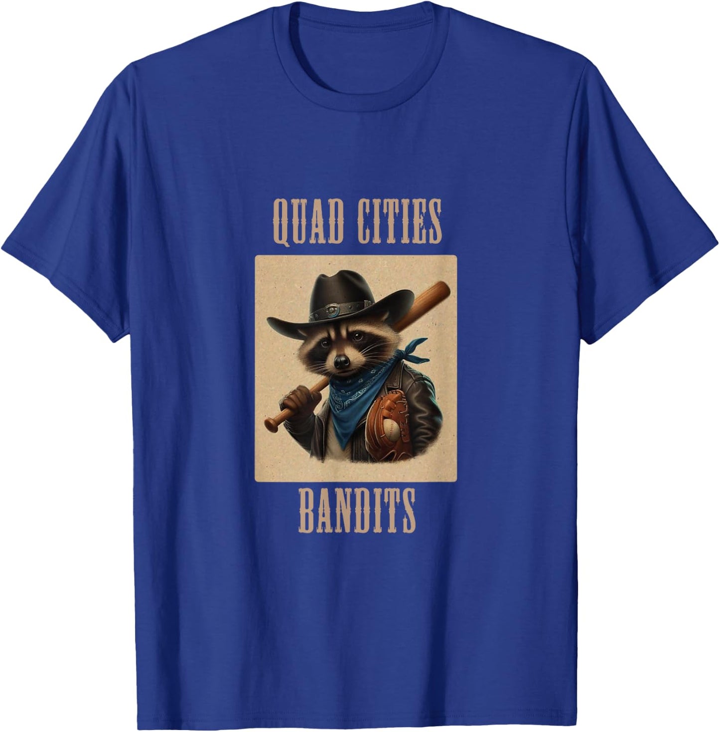Quad Cities Bandits / Trash Pandas T-Shirt - T-Shirt | Royal