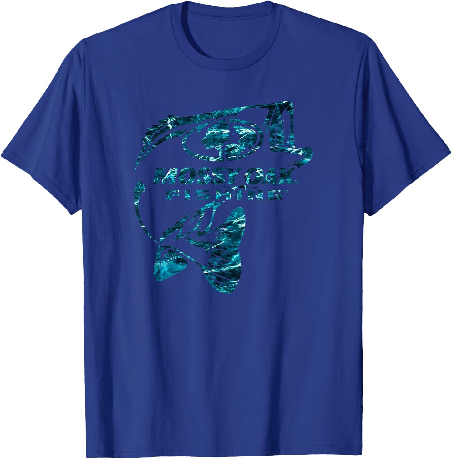 Mossy Oak Fishing Bass Open Water Classic Blue Logo T-Shirt - T-Shirt | Royal